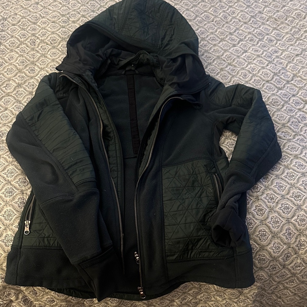 Lululemon Quilted Hooded Green Jacket